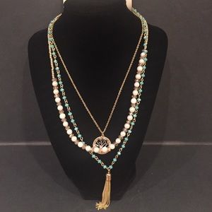 Multi strand necklace with the tree of life NWT